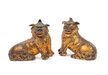 VIETNAM - XIXe siècle. Paire de chimères...