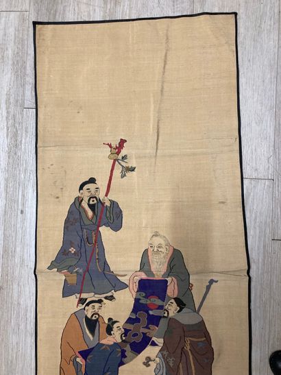 CHINE - XXe siècle. Ensemble de deux pièces...