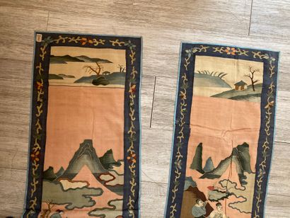 CHINE - XXe siècle. Ensemble de quatre pièces...