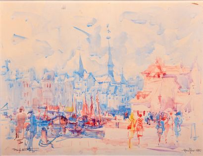 Bernard LORIOT (1925-1998) : HONFLEUR, LE...