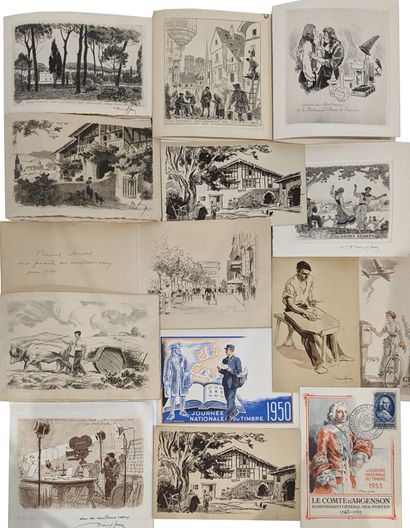 Raoul SERRES (1881-1971) : Petit ensemble...