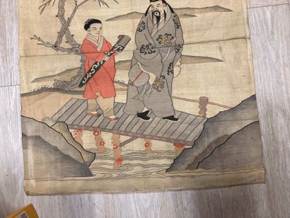CHINE - XXe siècle. Ensemble de deux pièces...