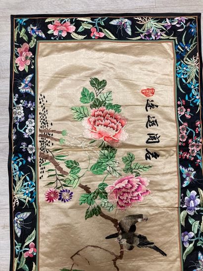 CHINE, Canton - XXe siècle. Ensemble de quatre...
