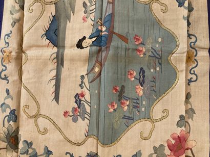 CHINE - XXe siècle. Ensemble de quatre pièces...