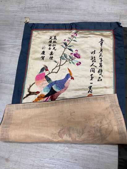 CHINE, Canton - XXe siècle. Ensemble de quatre...
