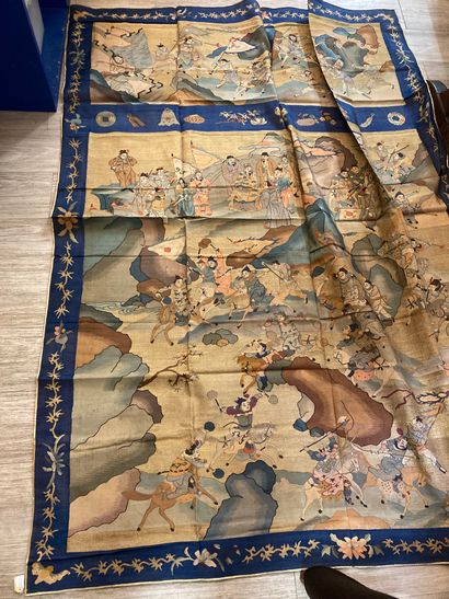 CHINE - XXe siècle. Ensemble de deux grands...