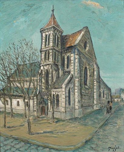 Alphonse QUIZET (1885-1955)
EGLISE. Huile...
