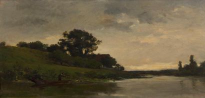 Karl Pierre DAUBIGNY (1846- 1886)
PECHEUR...