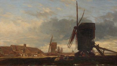 Jules DUPRE (1811-1889)
HAMEAU AUX MOULINS...