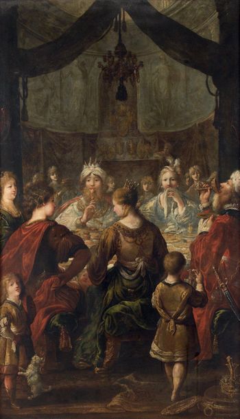 Claude VIGNON (1593-1670)
LE BANQUET CHEZ...