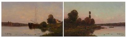 Henri Jacques DELPY (1842-1910)
BORD DE RIVIERE....