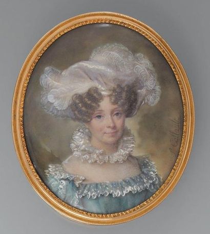 Boîte de forme ovale en ors de couleurs,...