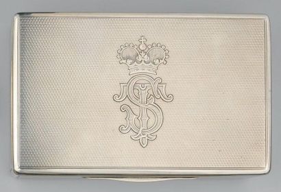Boîte de cigarettes, dépliante en argent,...