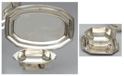 Partie de service de platerie en argent,...