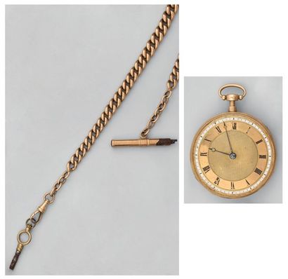 Montre de gousset et chaîne giletière en...