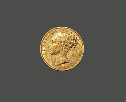 ROYAUME-UNI. Pièce d’un souverain en or jaune....