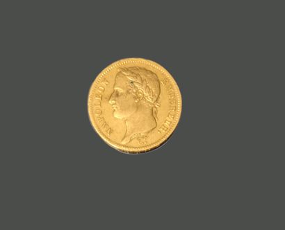 FRANCE. Pièce de quarante francs en or jaune....