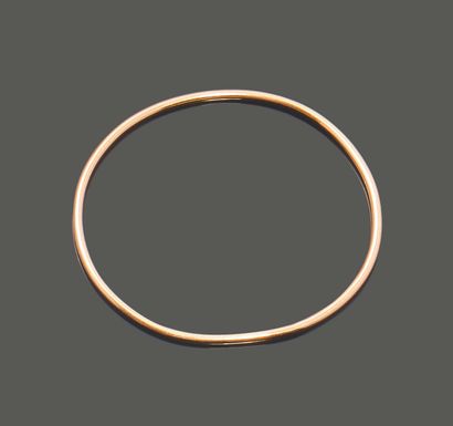 Bracelet jonc en or jaune 18K (750). Poids...