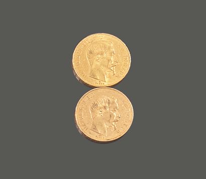 FRANCE. Deux pièces de cinquante francs en...