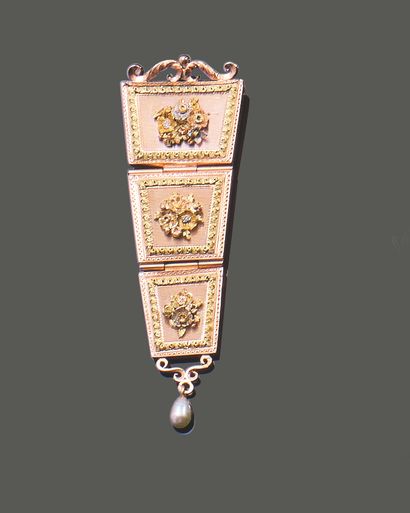Epingle de revers en ors de couleur 18K (750),...