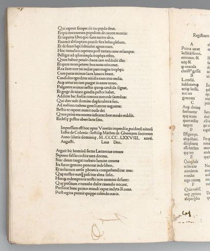 LACTANTIUS Lucius Coelius Firmianus. [Opera:]...