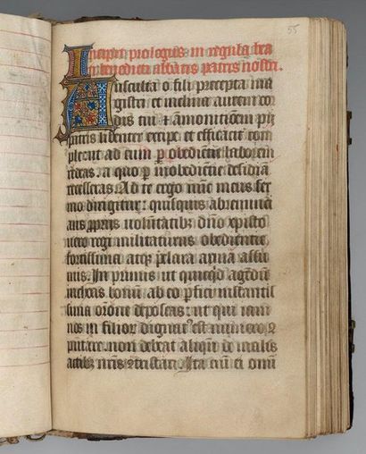 MANUSCRIT LATIN DU XVE SIECLE sur peau de...