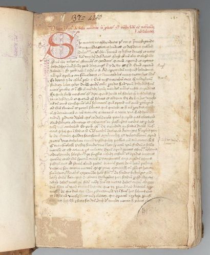 MANUSCRIT LATIN sur peau de vélin. ITALIE...