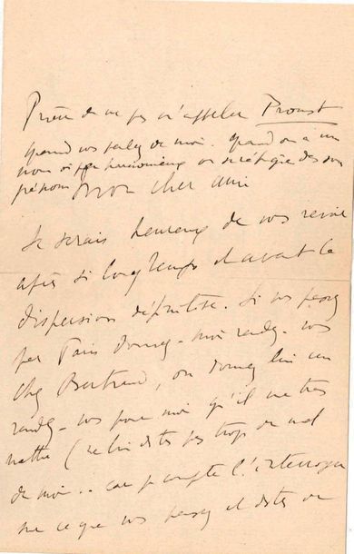 MARCEL PROUST
L.A.S., [début juillet 1903,...