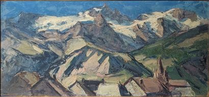 Pierre CALES (1870-1961): MOUNTAIN LANDSCAPE...