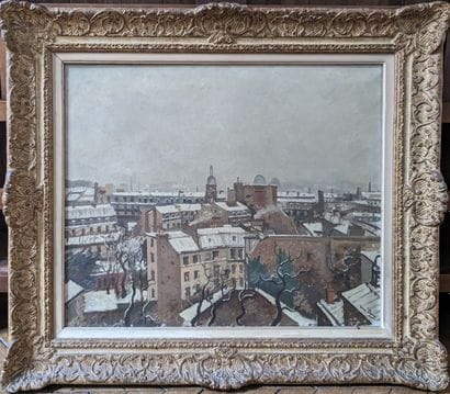 René DUREY (1890-1959): ROOFS DE PARIS SOUS...
