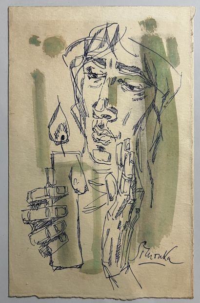 Georges SIMONKA (1916-2001): FIGURE WITH...
