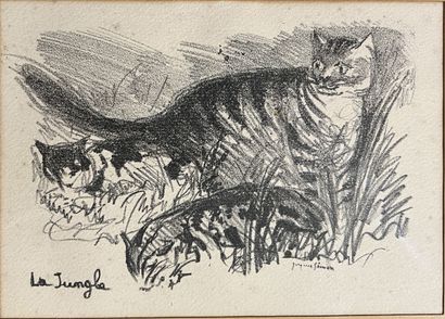 Jacques SIMON (1875-1965) : THE JUNGLE (THREE...