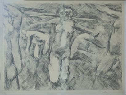 MODERN SCHOOL: SANS-TITRE. Two etchings signed...