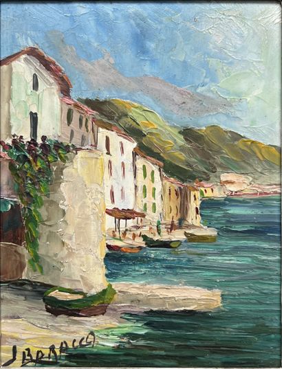 BARACCO*** : LA PONCHE, SAINT-TROPEZ. Oil...