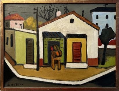 Henri AUTRAN (1926-2007) : L'ETAL. Oil on...