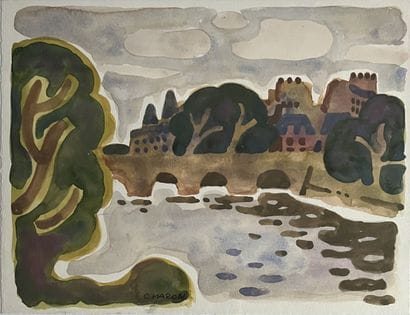 Guy CHARON (1927-2021): LE PONT-NEUF. Watercolor,...