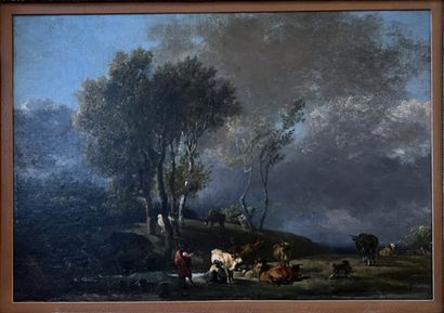 Jean PILLEMENT, attributed to : PEASANT AND...