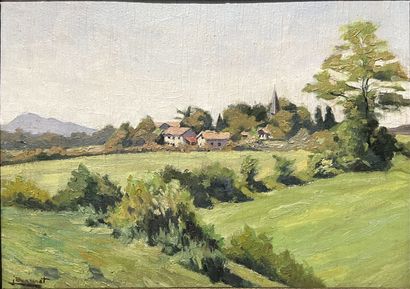 Jean DUGRENOT (1894-1969): PETIT PAYSAGE...