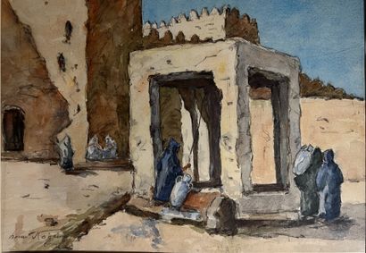 Henri NOYEUX (1871- ?) : FOUNTAIN IN NORTH...