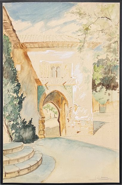 José Luis SANTANA (1908-1962): FOUNTAIN AT...