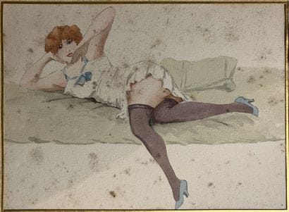 FRENCH SCHOOL circa 1900: TWO MODELS. Two...