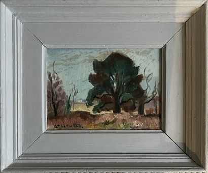 Louis LALLEMAND (1891-1959): PAYSAGE. Oil...