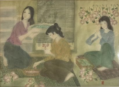 NGUYEN Minh My (born 1923): YOUNG WOMEN HOLDING...