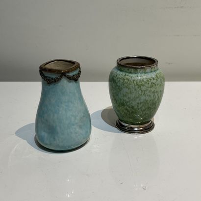 Faïencerie de Sèvres. Small ovoid vase in...