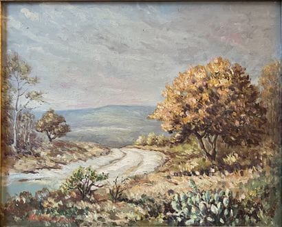 Mario MARCUCCI (1910-1992): PAYSAGE AU CHEMIN....