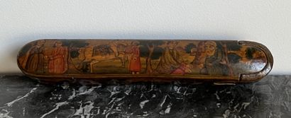 Ensemble en papier mâché, Iran ou Inde :...