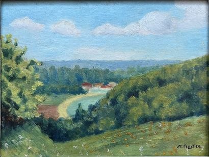 A. PELLETIER***: LANDSCAPE. Oil on board,...