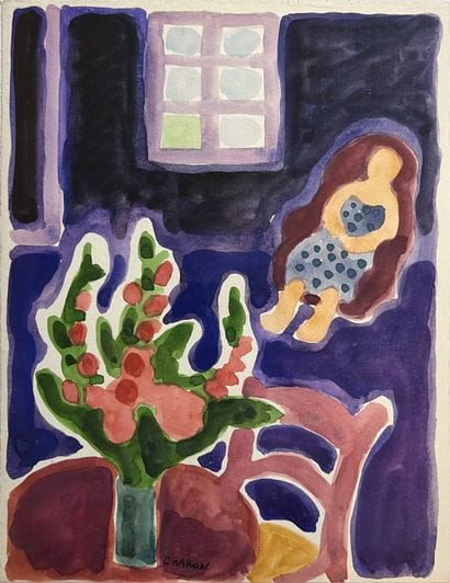 Guy CHARON (1927-2021): INTERIEUR AU BOUQUET...