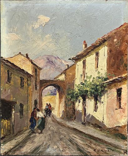 20th century FRENCH SCHOOL: BASSE-COUR EN...