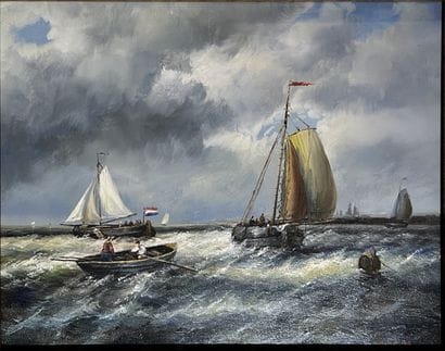 Jean EVEN (1910-1986) : MARINE WITH DUTCH...